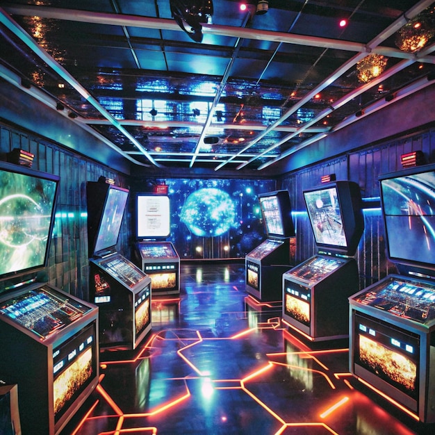 Connected arcade venues across multiple locations